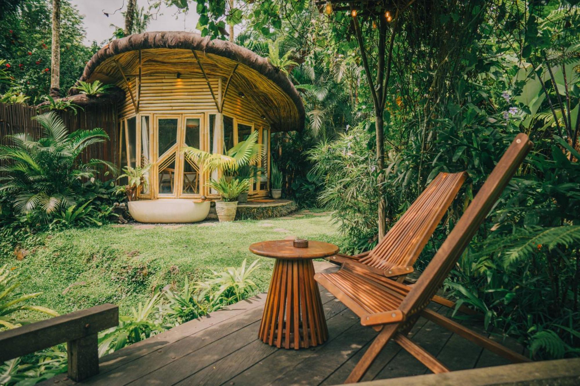 הוילה Selat Hideout Eco Bamboo House Bali מראה חיצוני תמונה