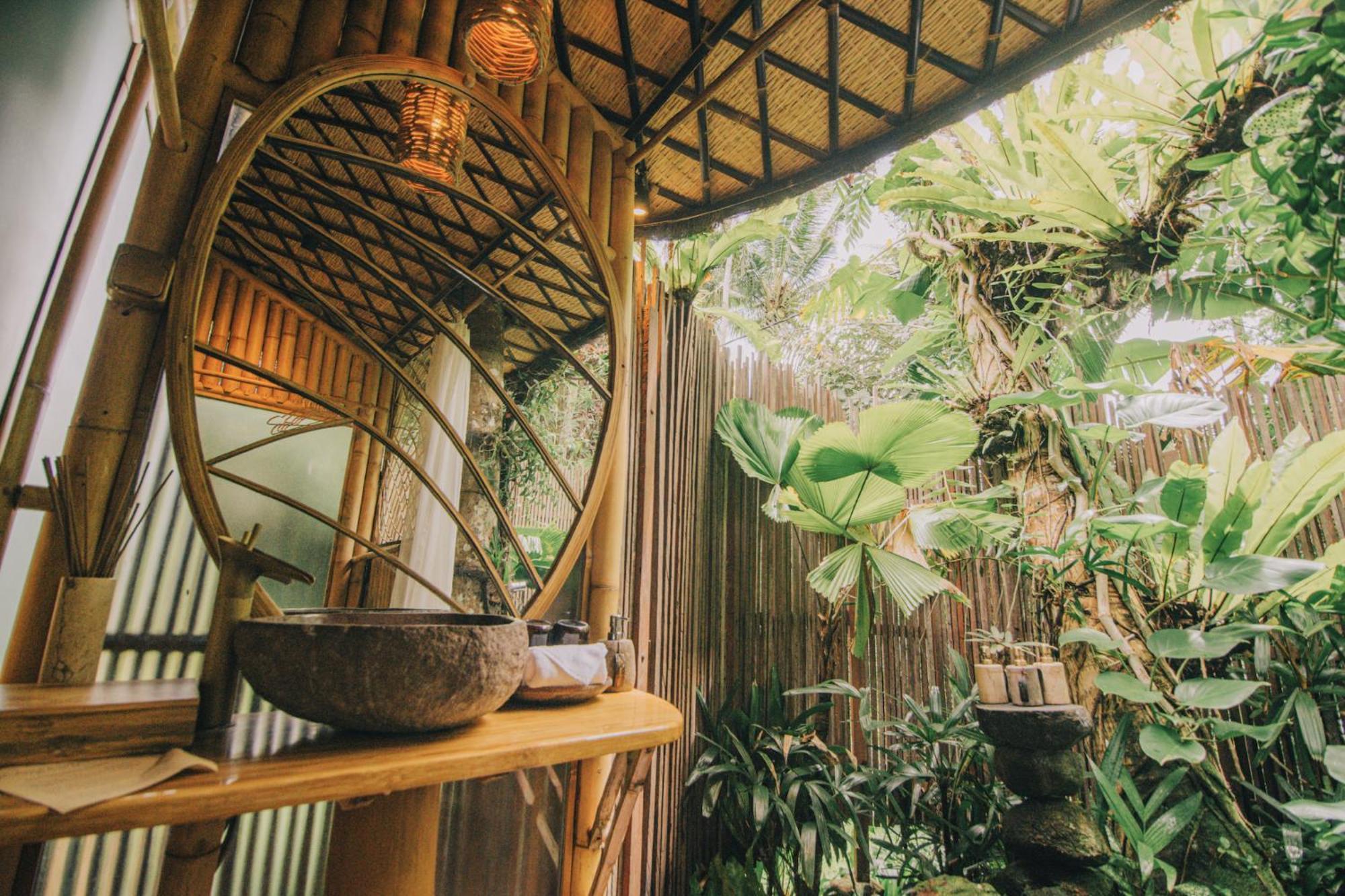 הוילה Selat Hideout Eco Bamboo House Bali מראה חיצוני תמונה
