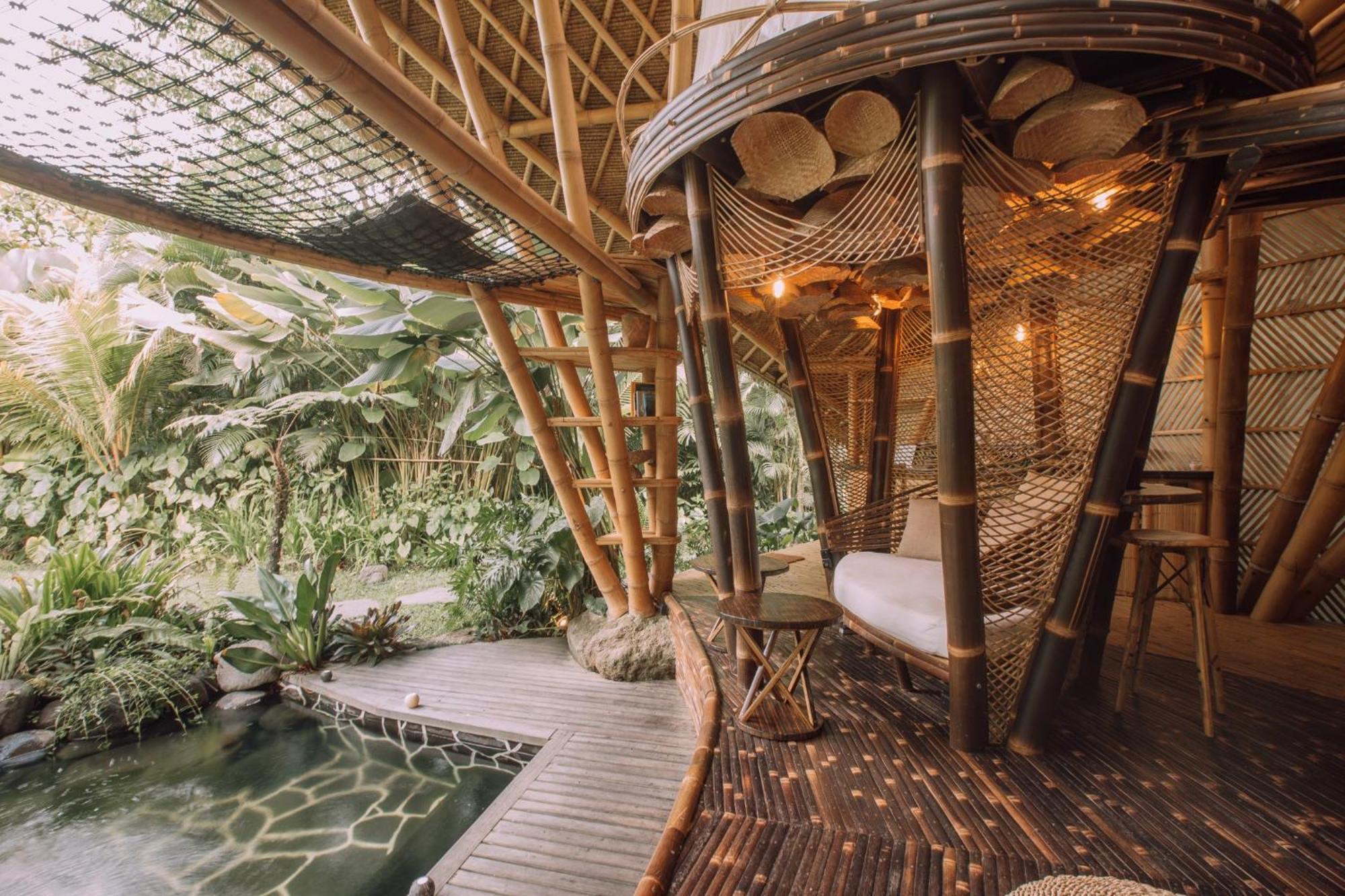 הוילה Selat Hideout Eco Bamboo House Bali מראה חיצוני תמונה