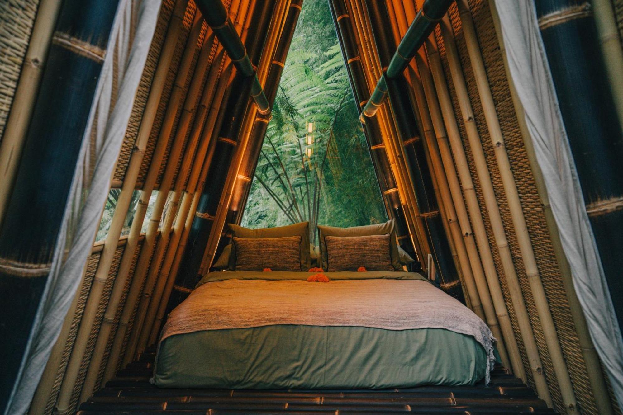 הוילה Selat Hideout Eco Bamboo House Bali מראה חיצוני תמונה