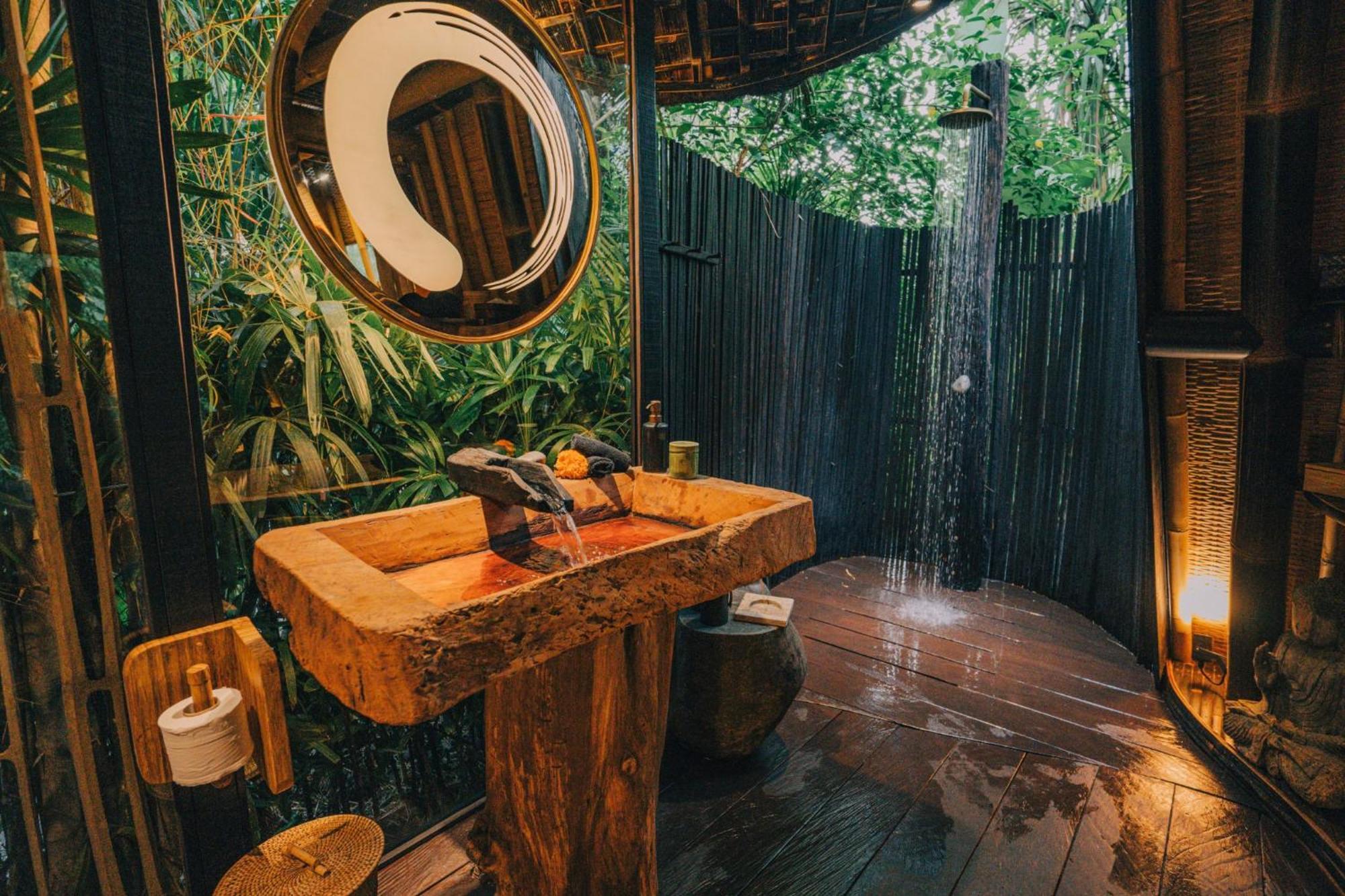 הוילה Selat Hideout Eco Bamboo House Bali מראה חיצוני תמונה