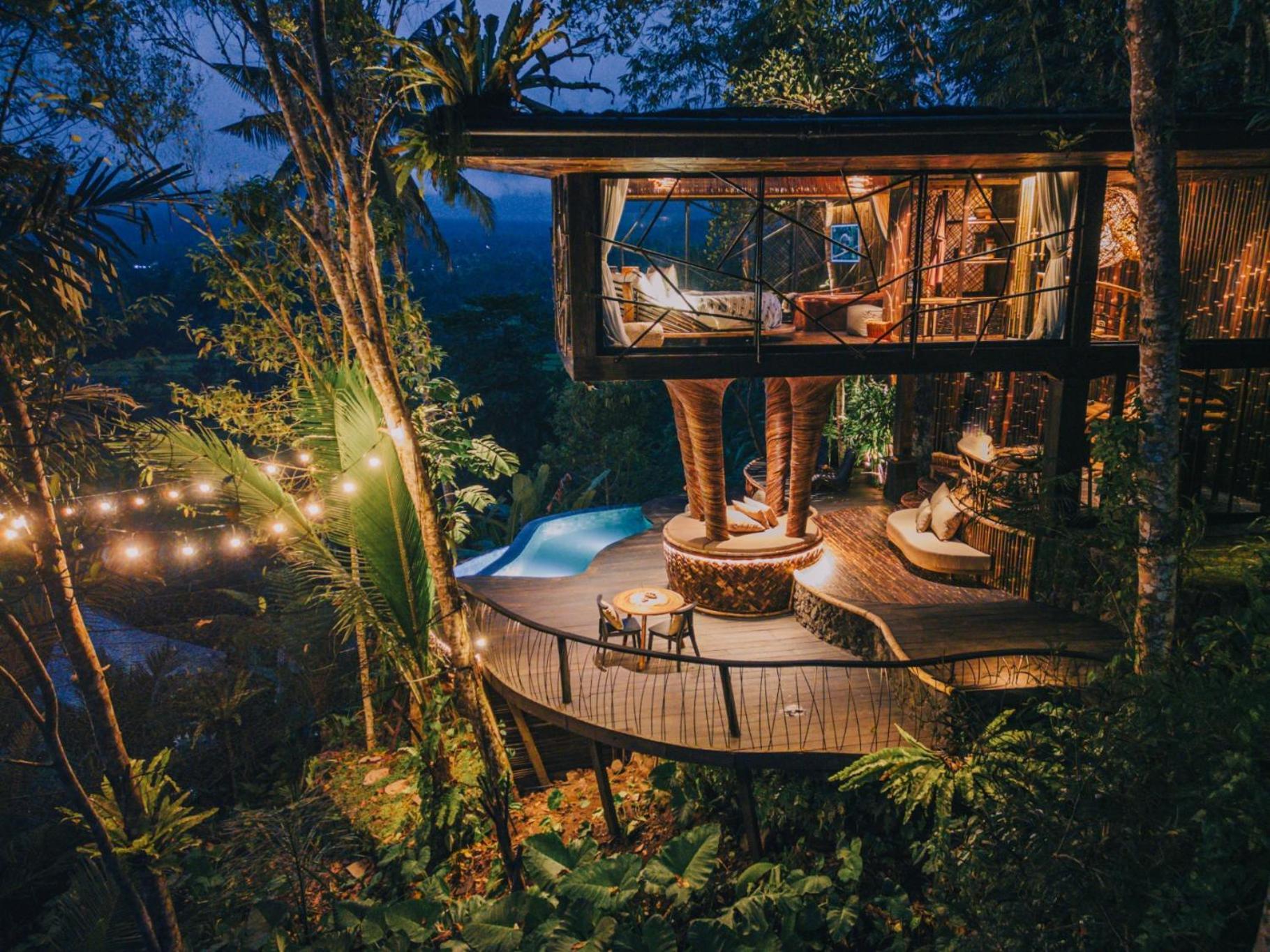 הוילה Selat Hideout Eco Bamboo House Bali מראה חיצוני תמונה