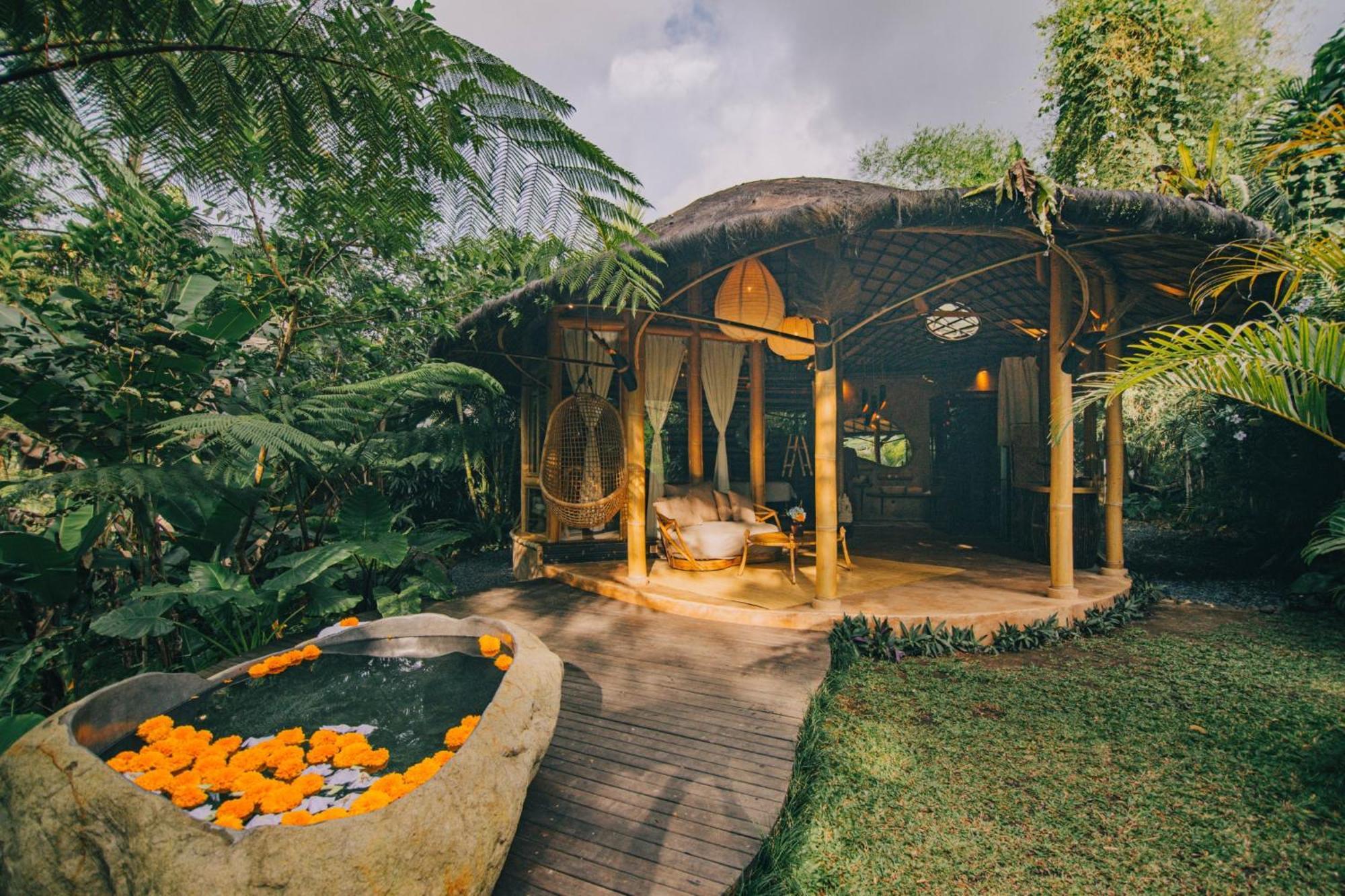 הוילה Selat Hideout Eco Bamboo House Bali מראה חיצוני תמונה